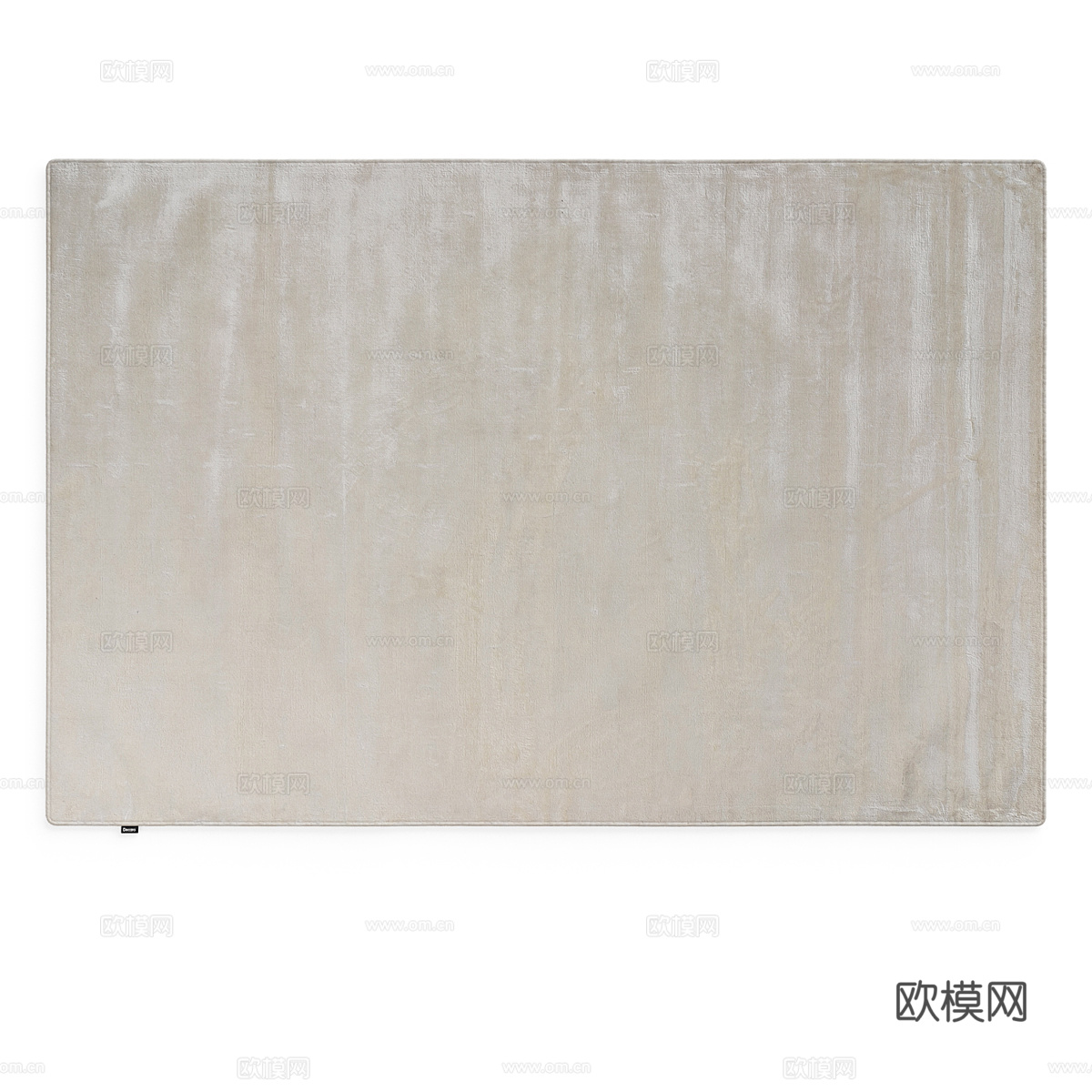 现代奶油风羊毛地毯3d模型