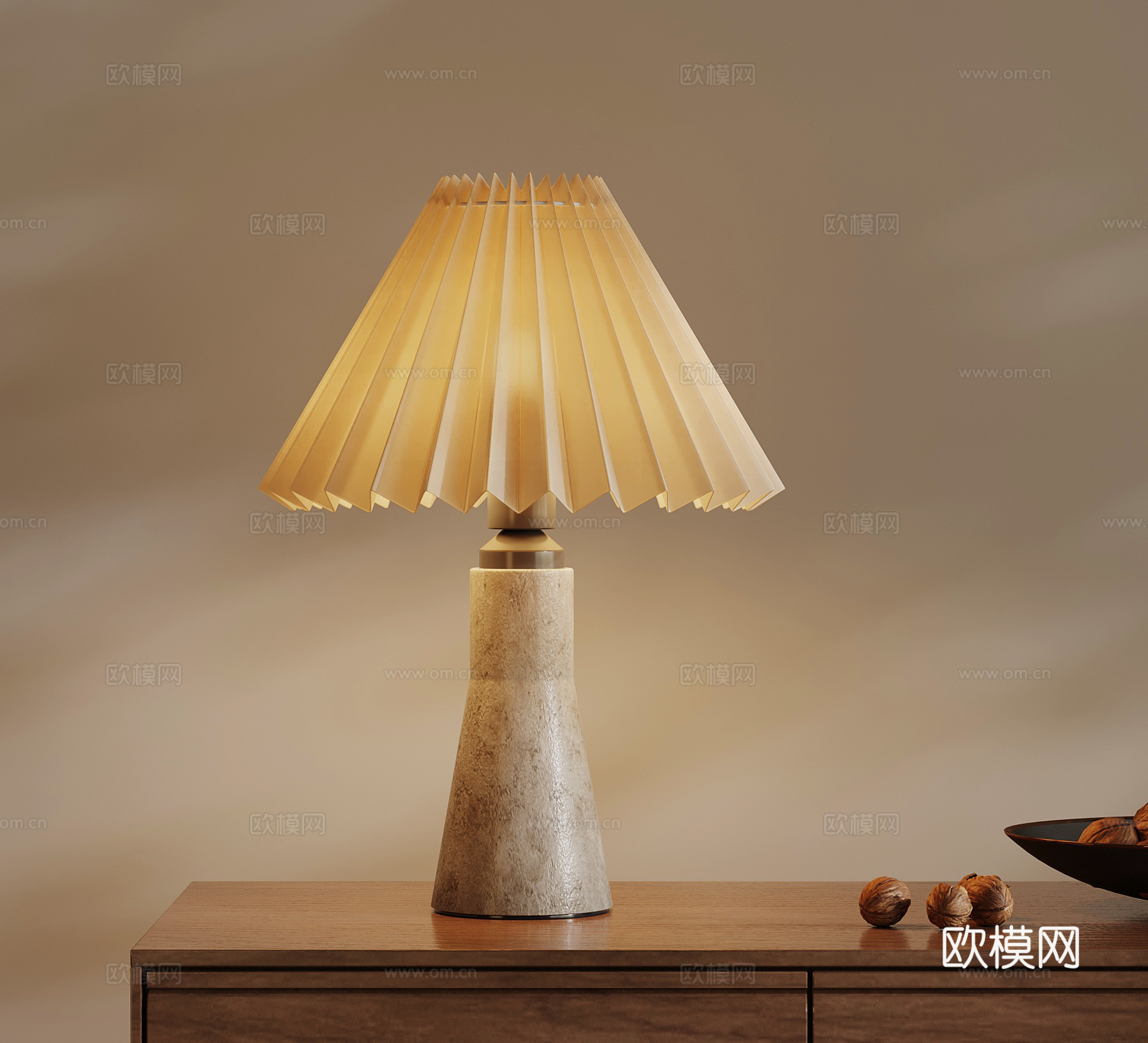 诧寂风台灯 床头台灯su模型