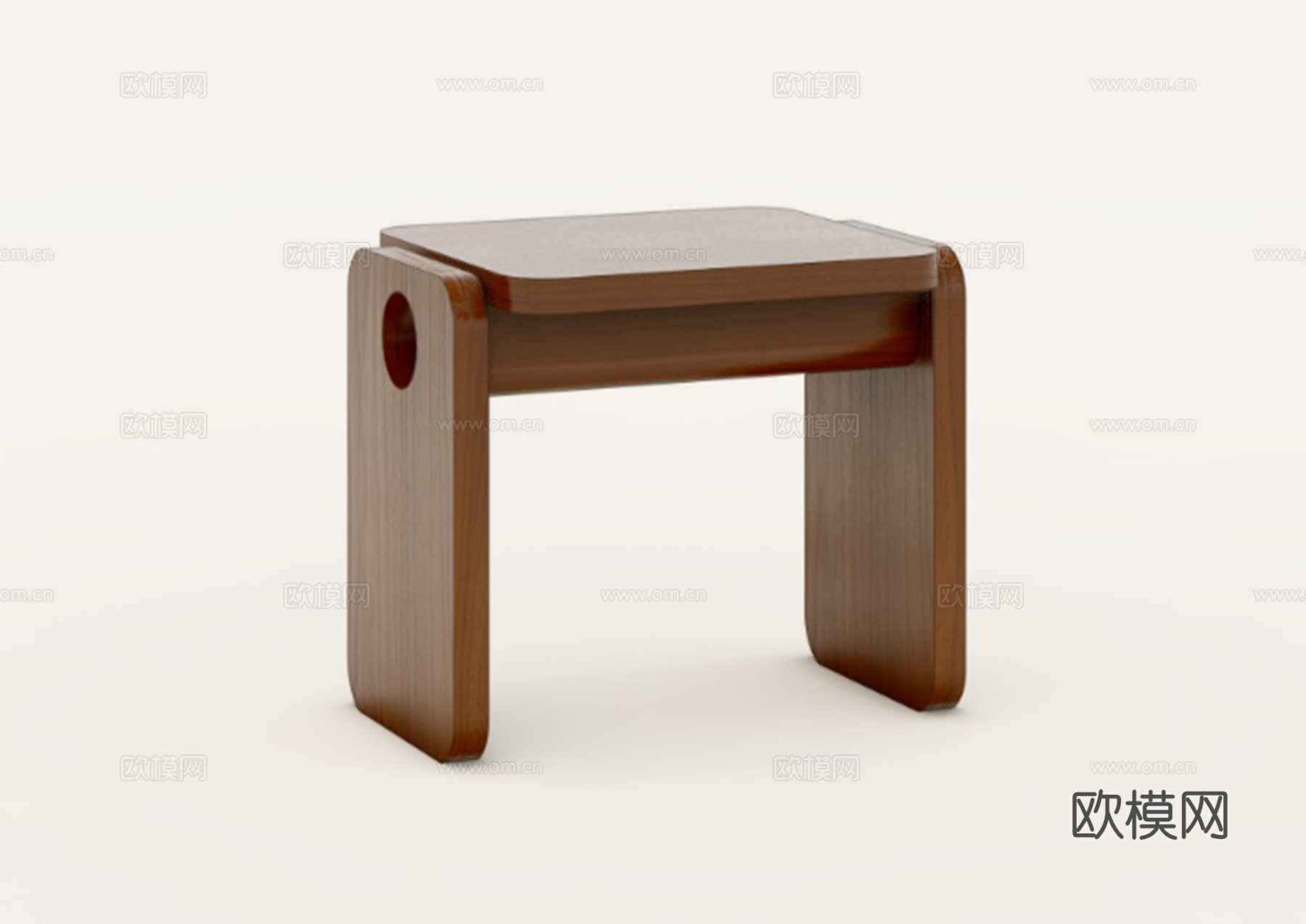 北欧中古实木木凳简约小板凳换鞋凳小矮凳su模型