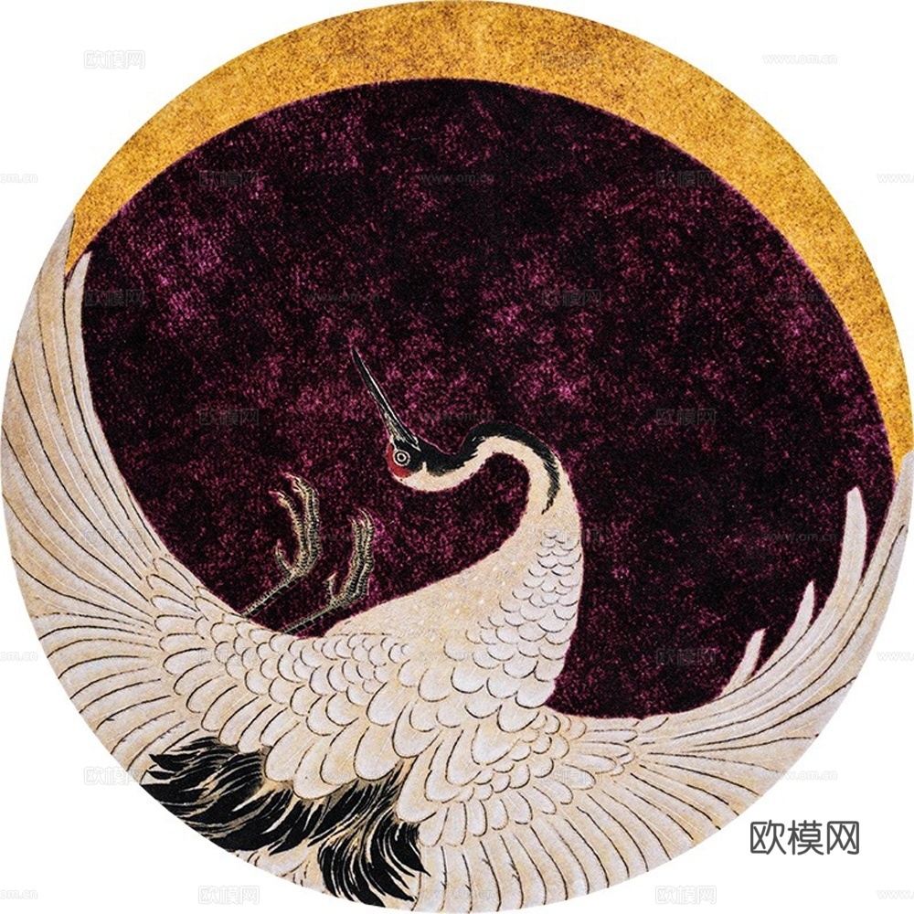 新中式圆形地毯