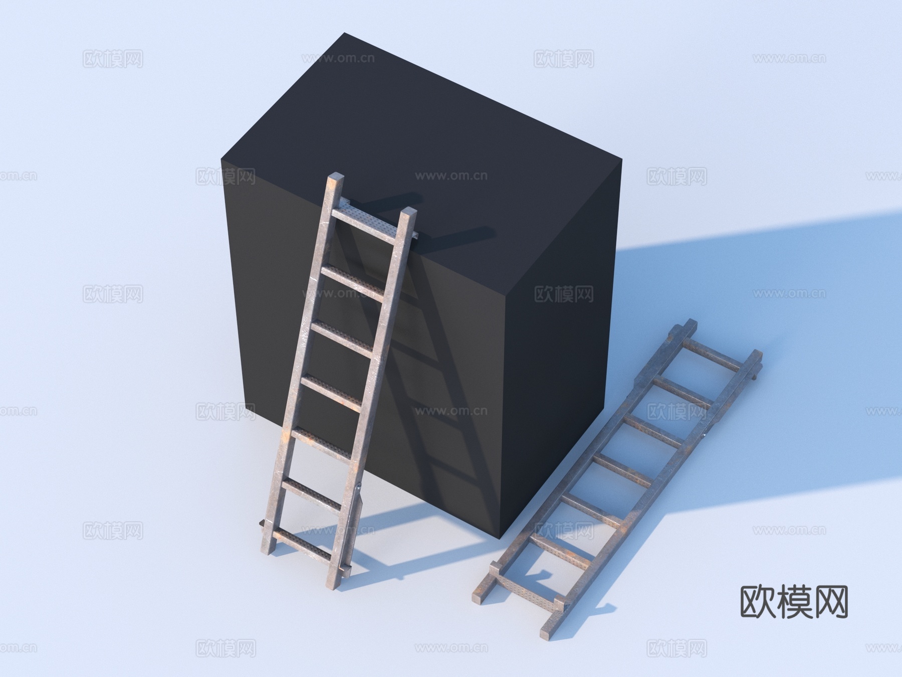 梯子 金属梯 工具su模型