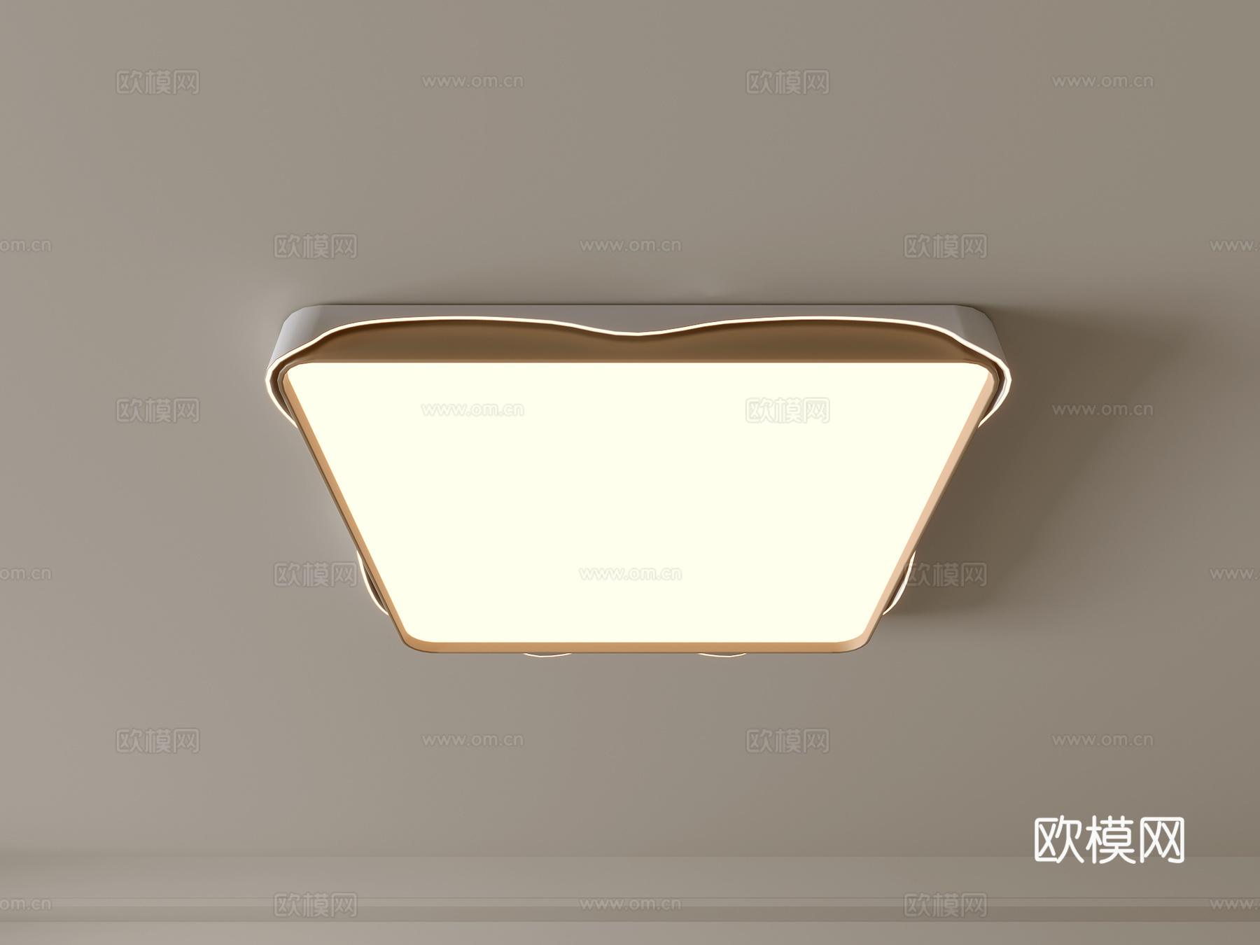 现代吸顶灯 几何形吸顶灯 卧室灯 艺术造型灯具 时尚客厅灯su模型下载（渲染图1）