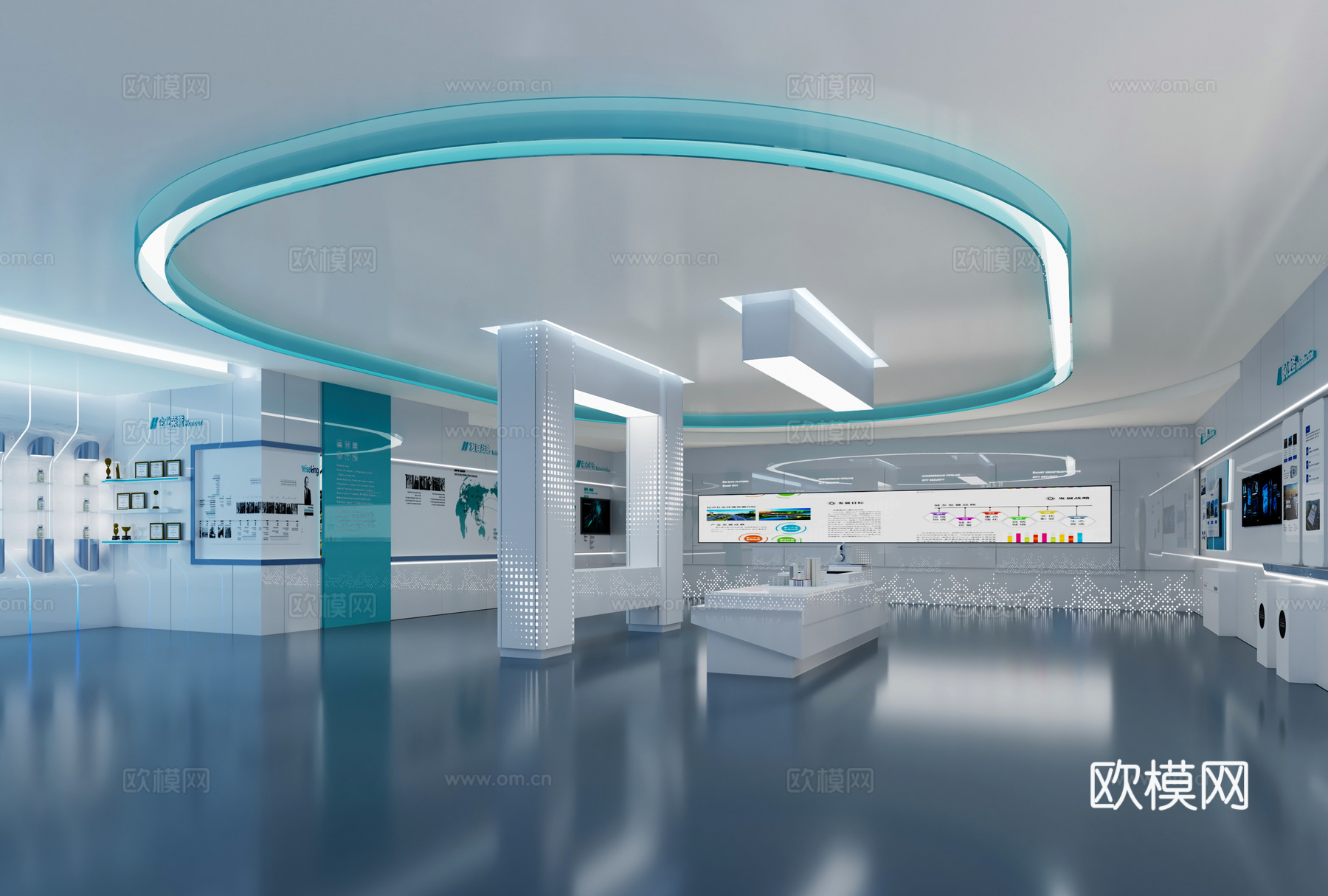 现代科技展厅3d模型