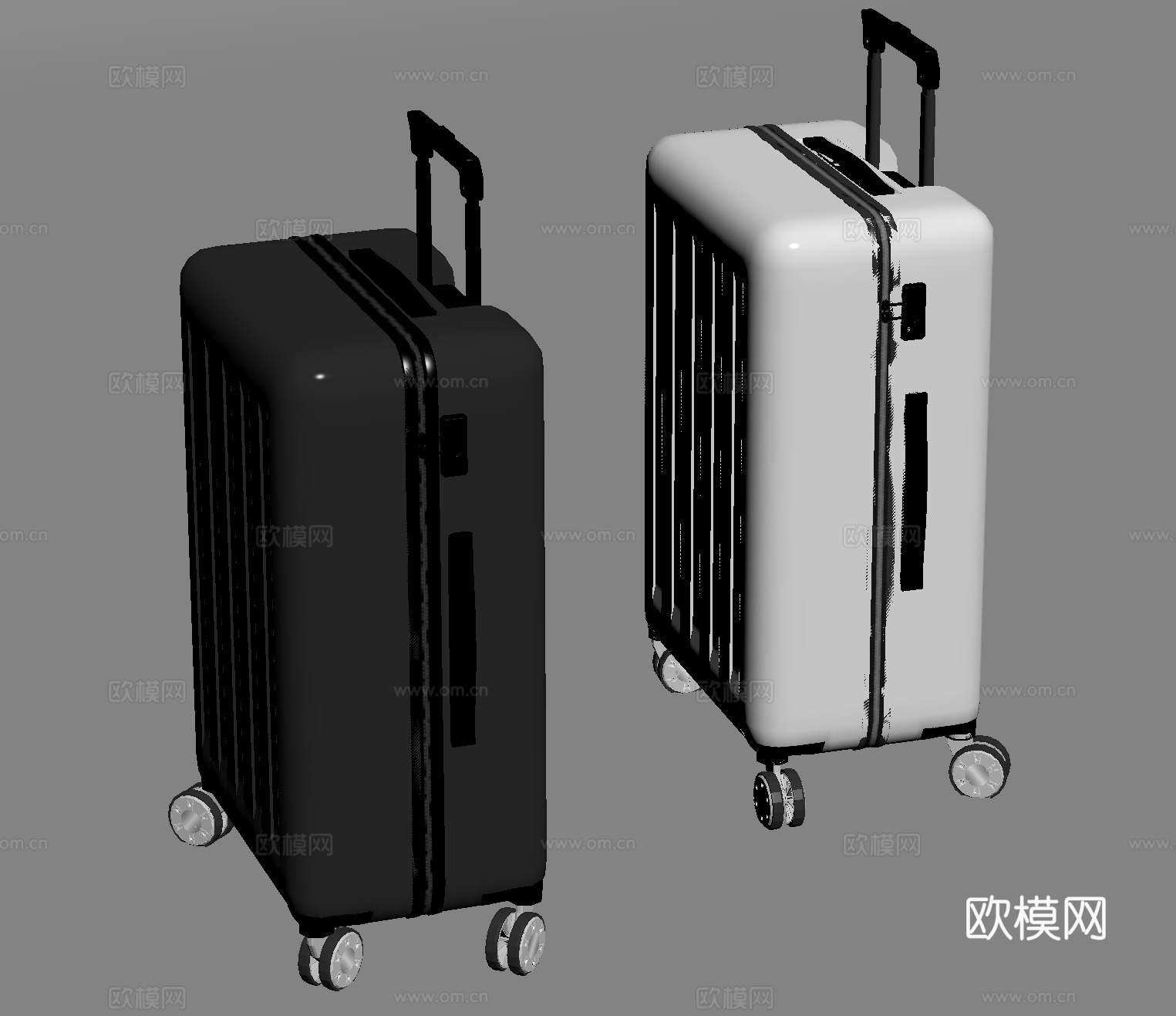 旅行箱 行李箱 拉杆箱su模型