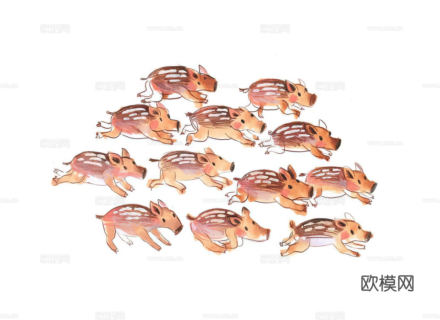 儿童插画  装饰画艺术画下载