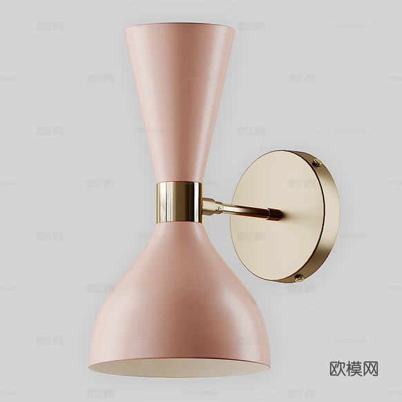 现代轻奢儿童壁灯3d模型下载(渲染图3)