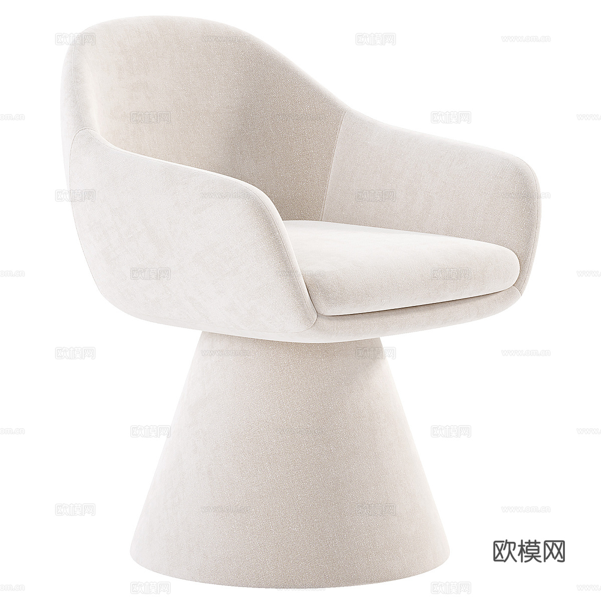 现代意式布艺椅子3d模型