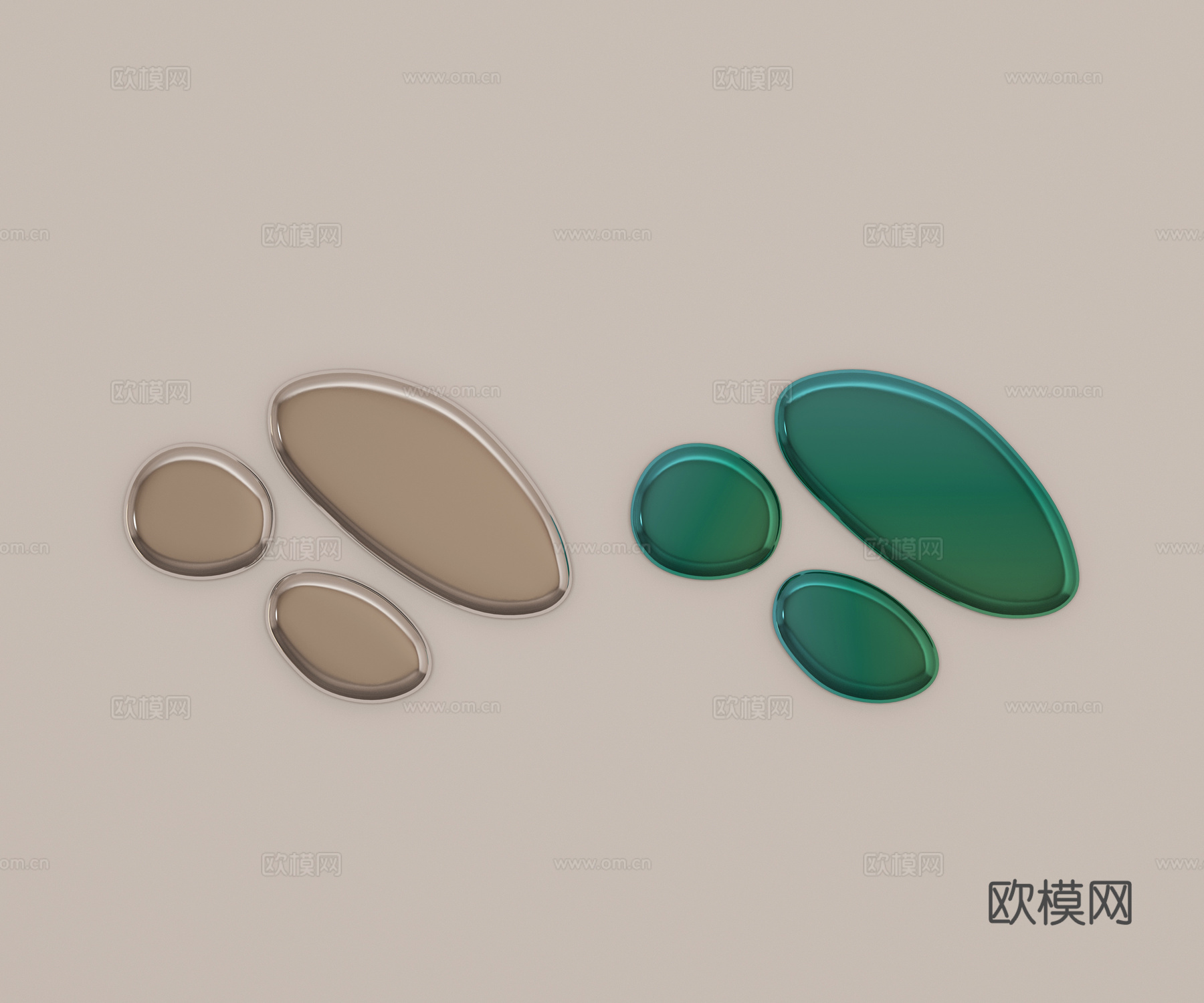 现代轻奢墙饰免费3d模型