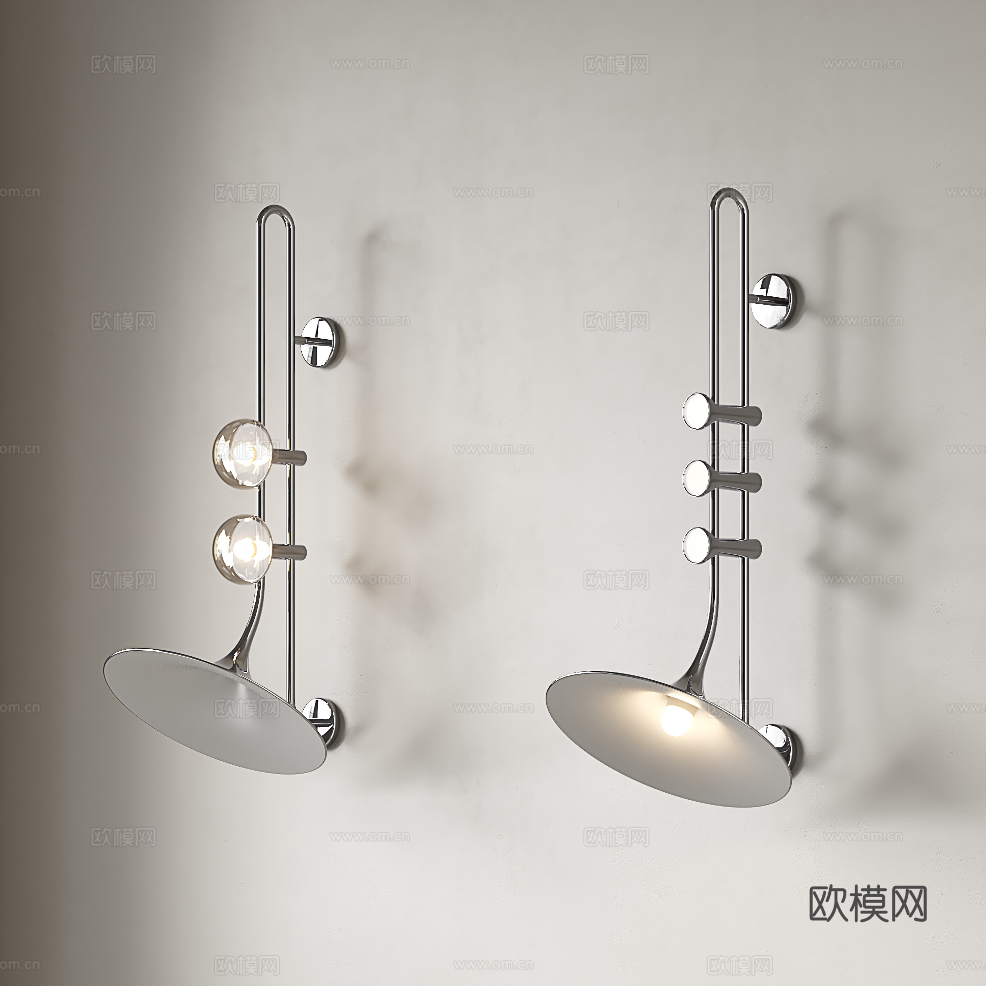 复古壁灯 现代喇叭壁灯 创意萨克斯壁灯 背景装饰壁灯 咖啡厅3d模型