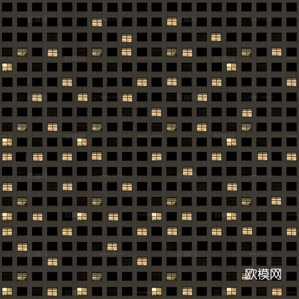 夜晚办公室窗户 外景 夜景