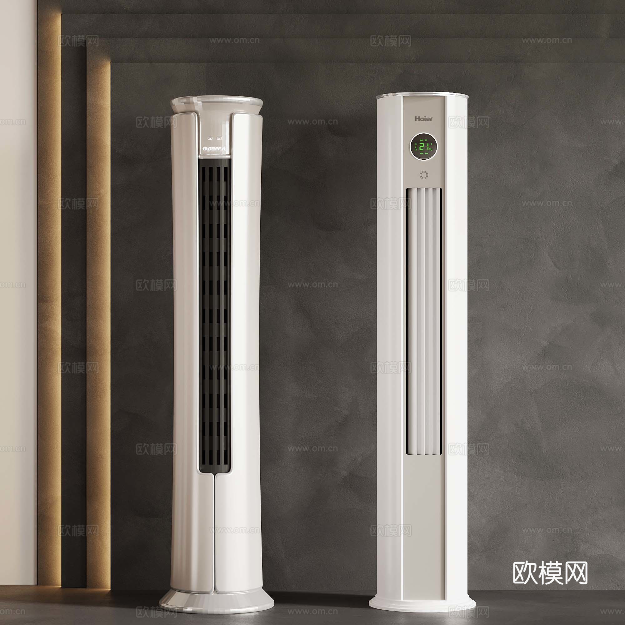 现代立式空调3d模型