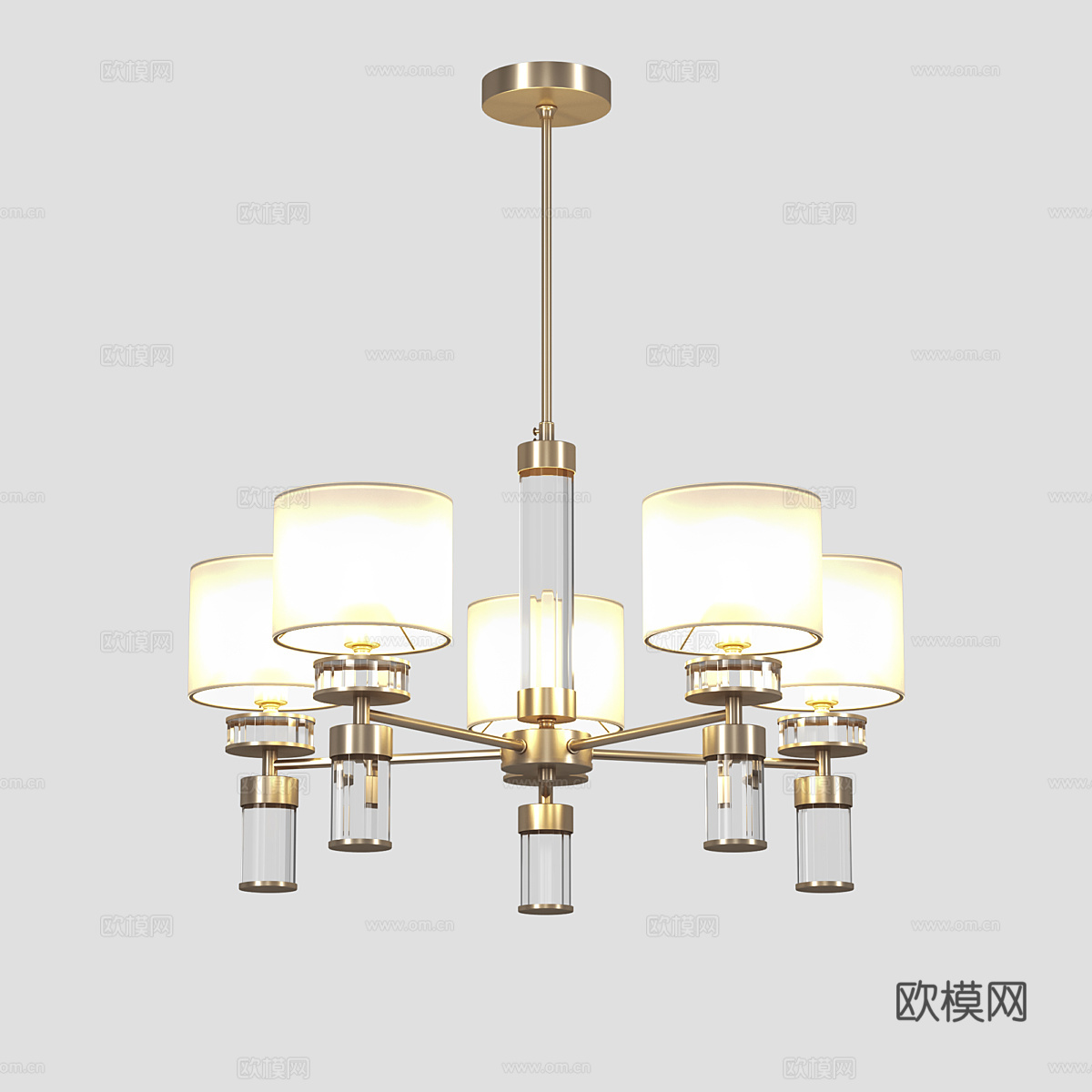 现代简约轻奢吊灯 吊灯 简约吊灯 餐厅吊灯 玻璃吊灯3d模型