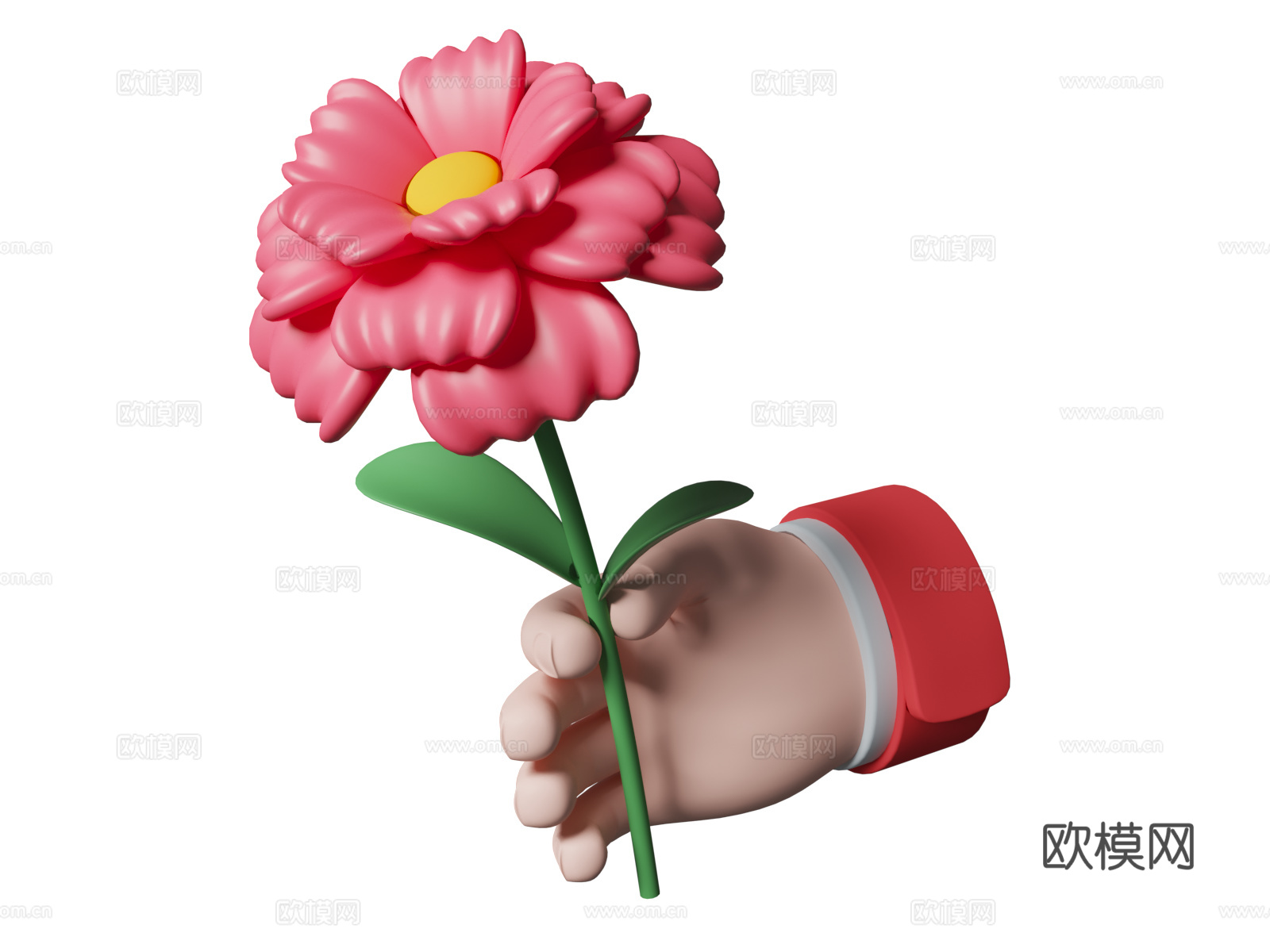 康乃馨花束 母亲节3d模型
