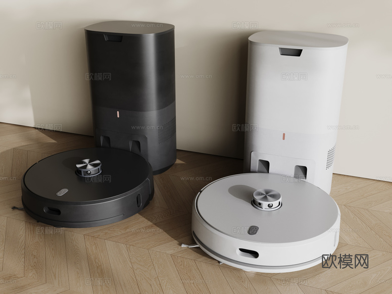 现代扫地机器人3d模型下载