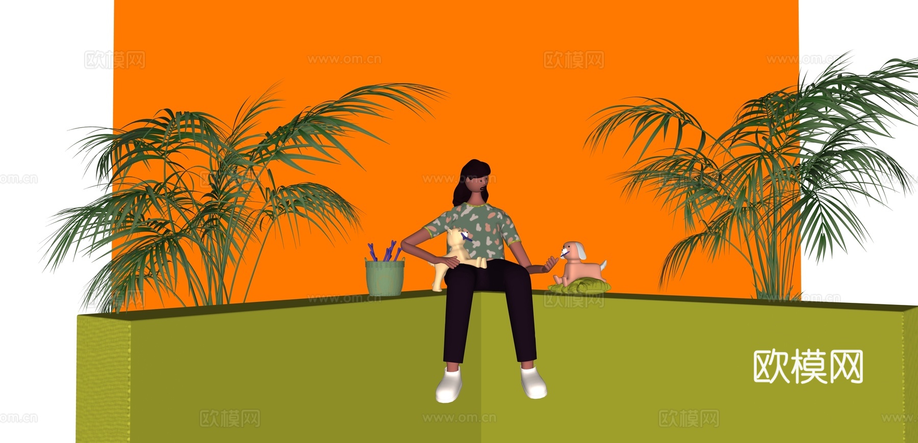 人物 卡通su模型