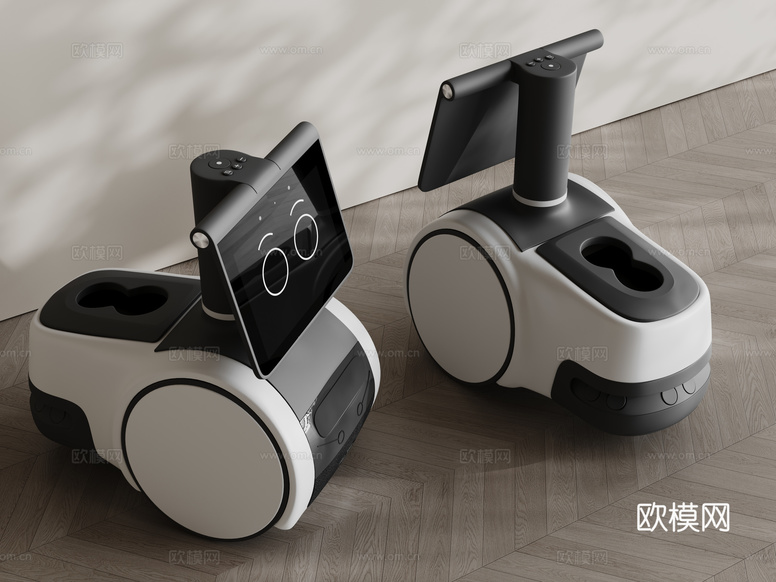 现代扫地机器人3d模型下载