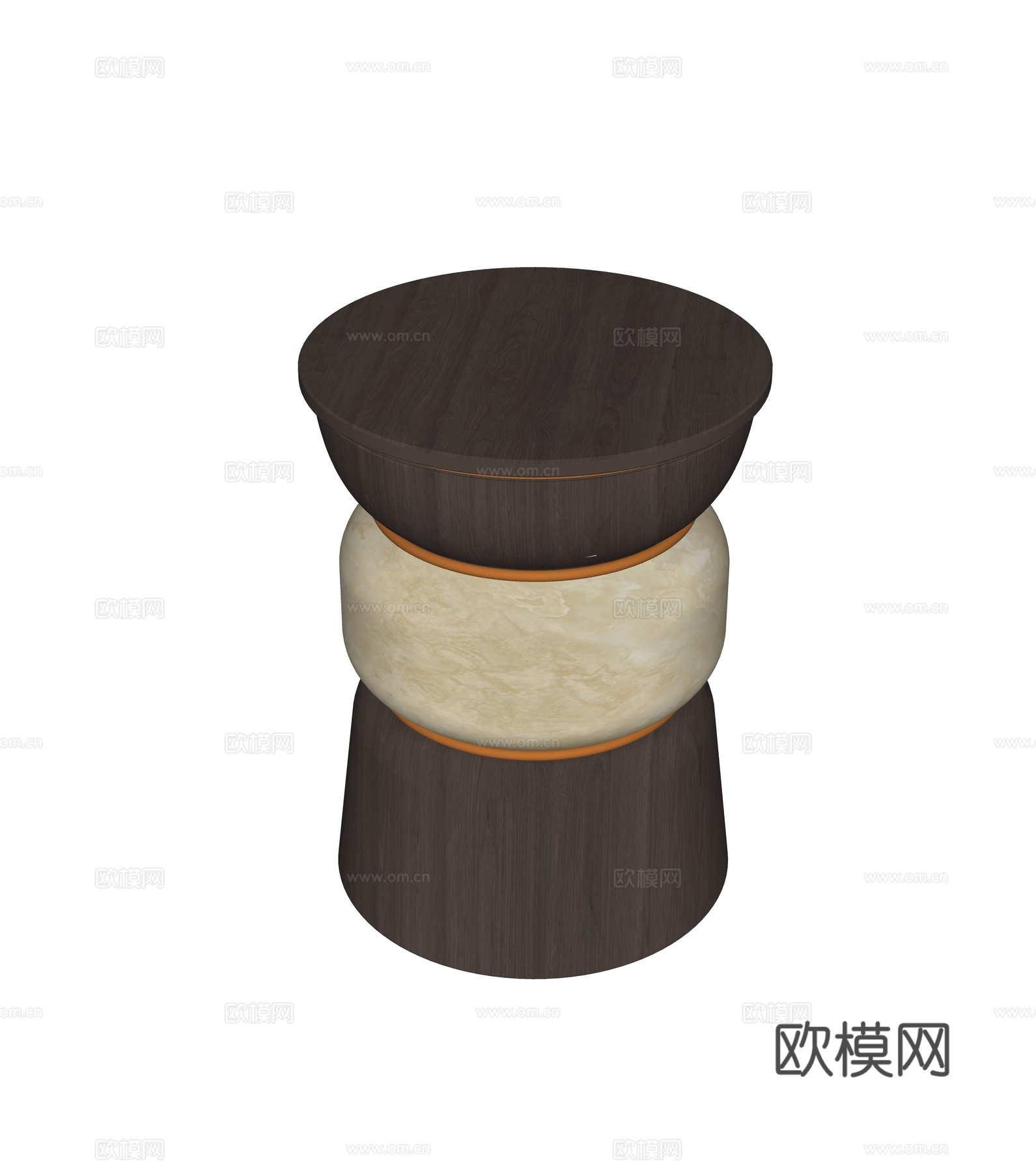 现代轻奢沙发凳 矮凳 圆凳su模型