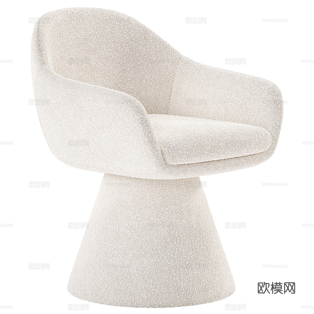 现代意式布艺椅子3d模型