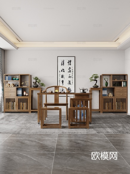 茶桌椅组合 茶台 茶桌 茶室 泡茶桌 阳台茶桌3d模型下载