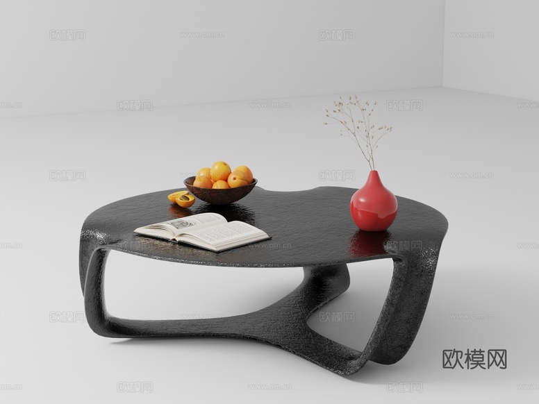 现代法式金属茶几3d模型下载