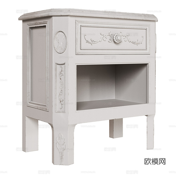 床头柜3d模型下载