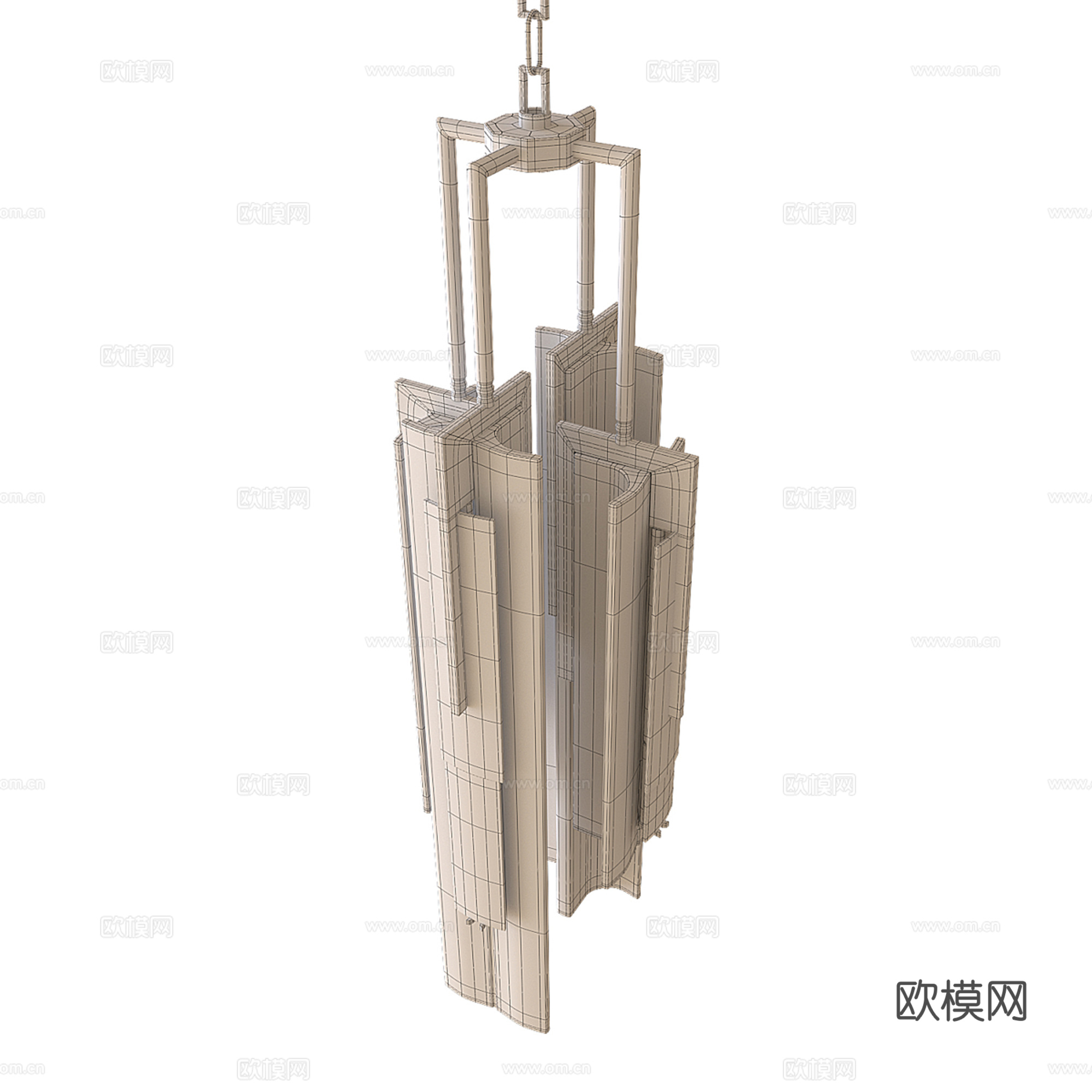 现代轻奢吊灯3d模型