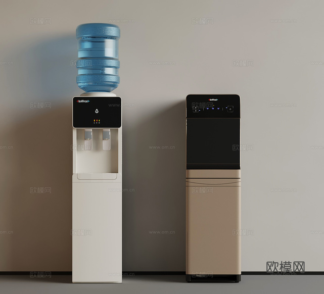 现代饮水机 茶吧机su模型下载(渲染图1)