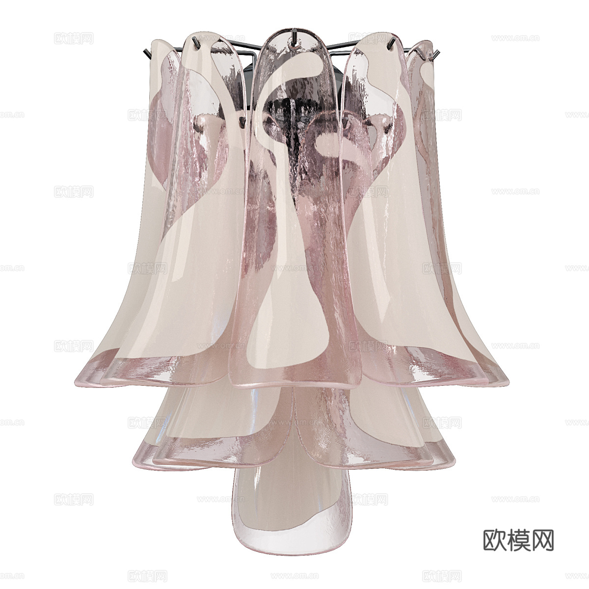 现代轻奢玻璃壁灯3d模型