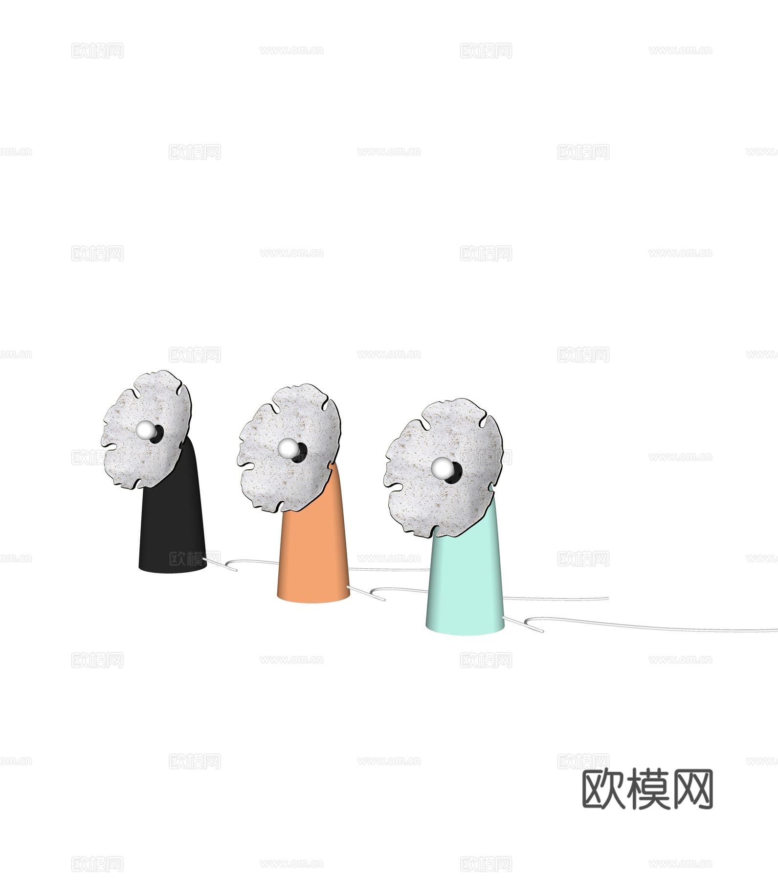 现代儿童台灯集合su模型