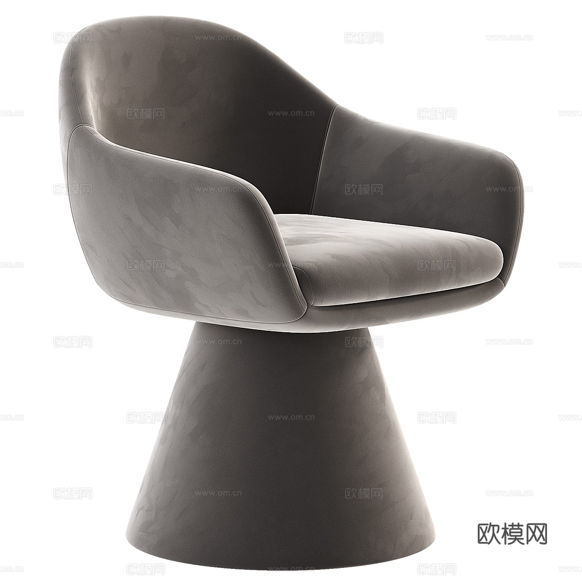 现代意式布艺椅子3d模型