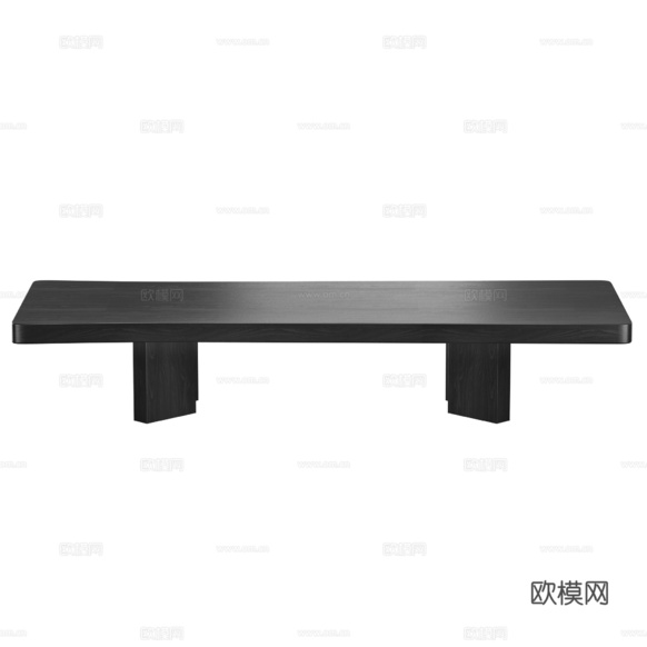 现代意式实木茶几3d模型下载(渲染图3)