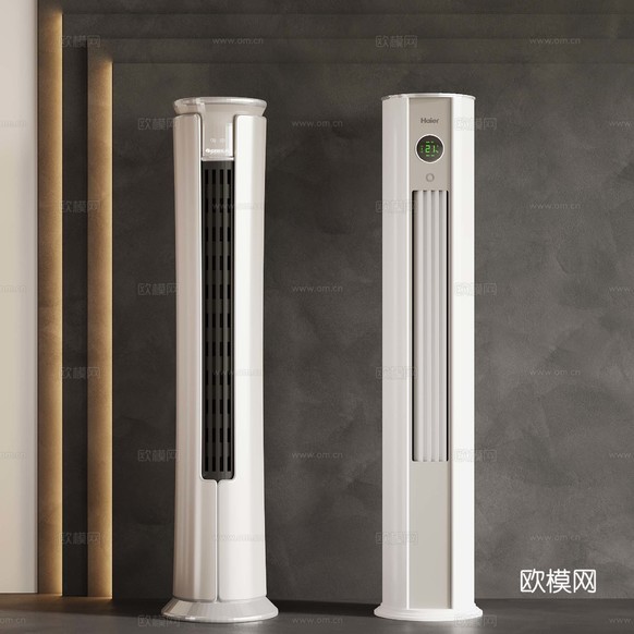 现代立式空调su模型下载(渲染图1)