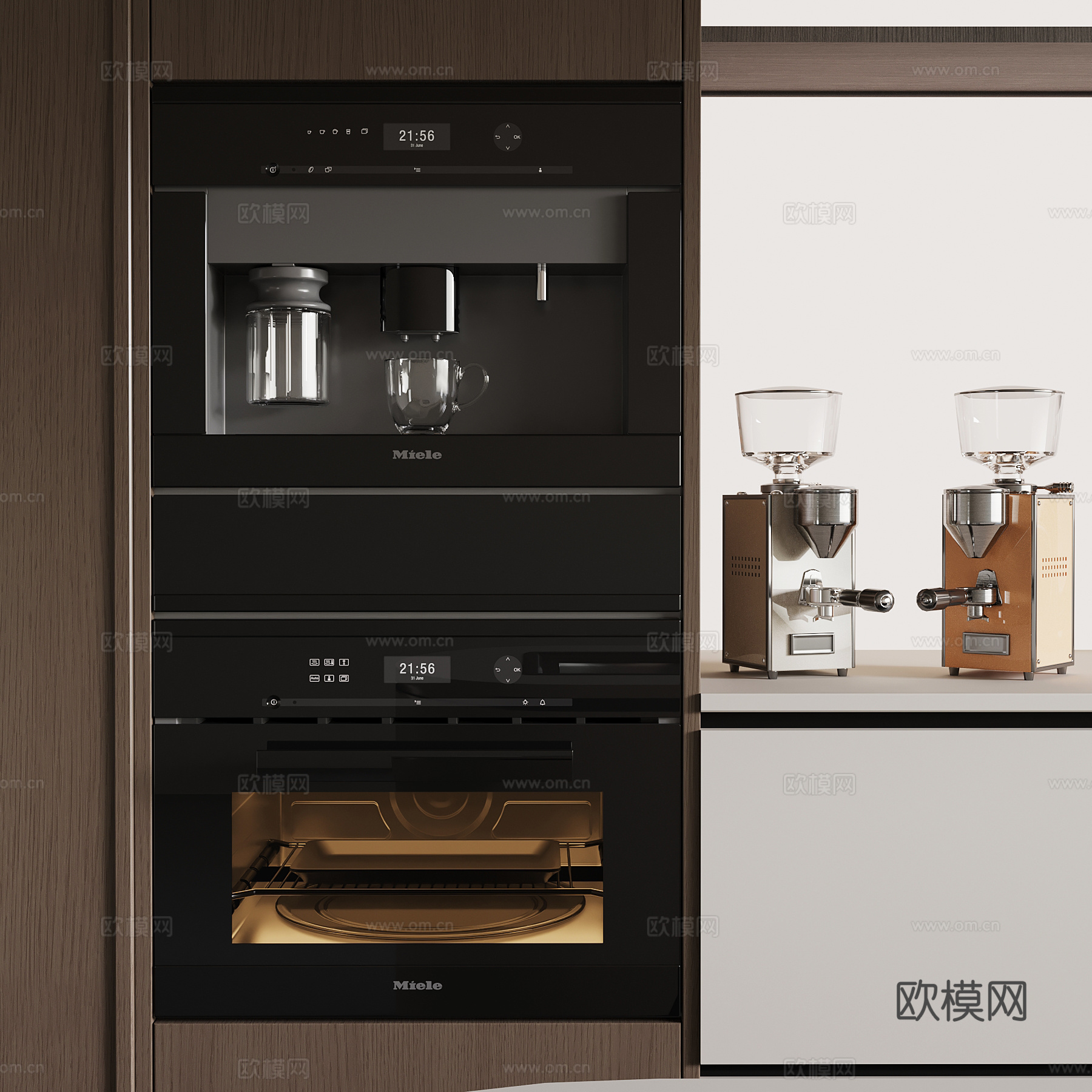 饮水机 意式饮水机 咖啡机 烤箱 榨汁机3d模型