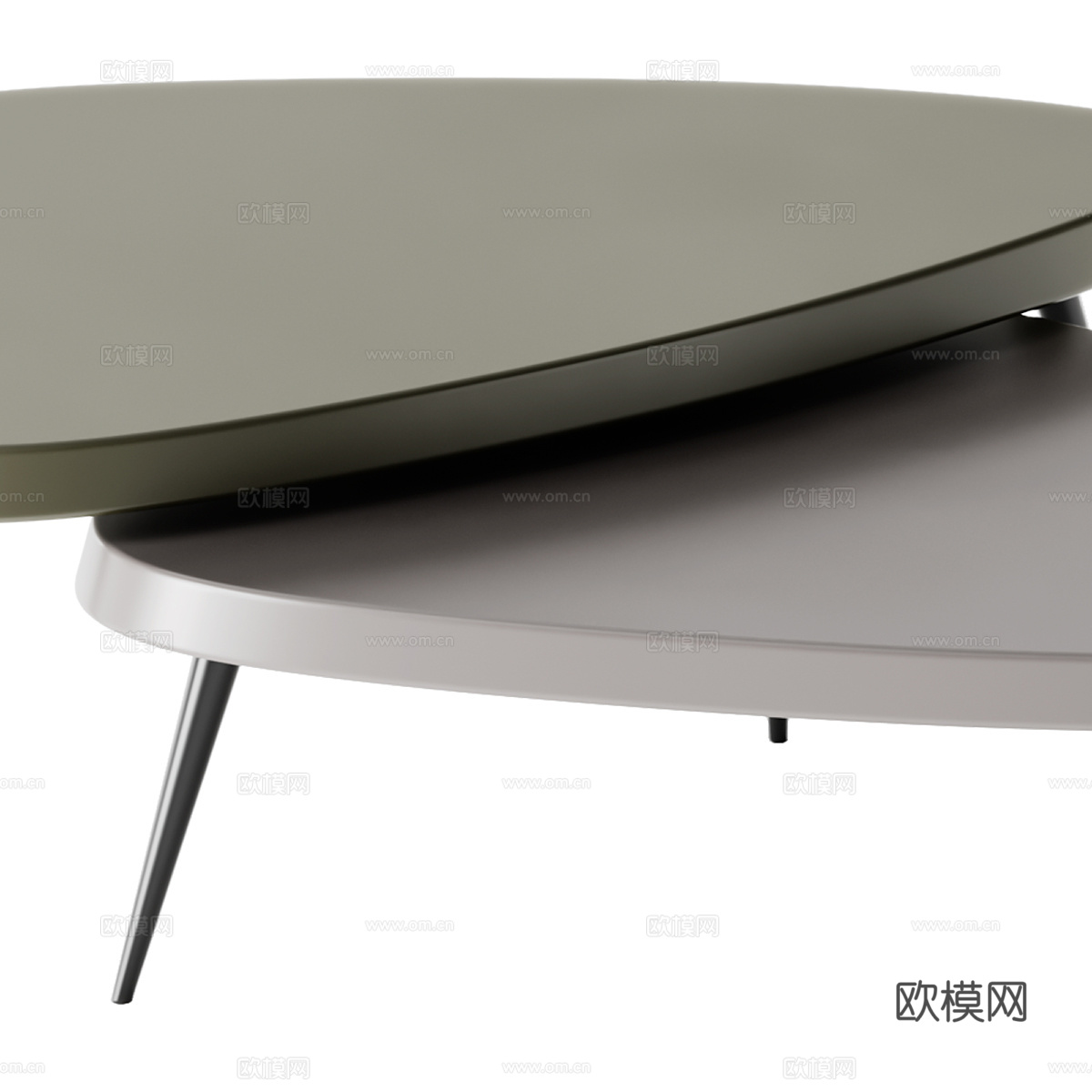 现代极简异形茶几3d模型