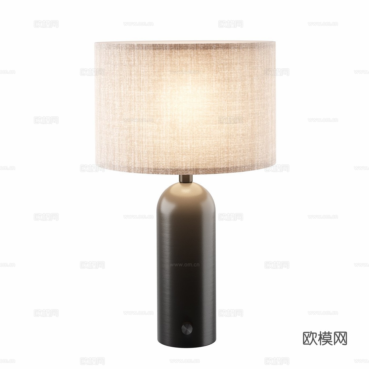 现代意式极简布艺台灯3d模型