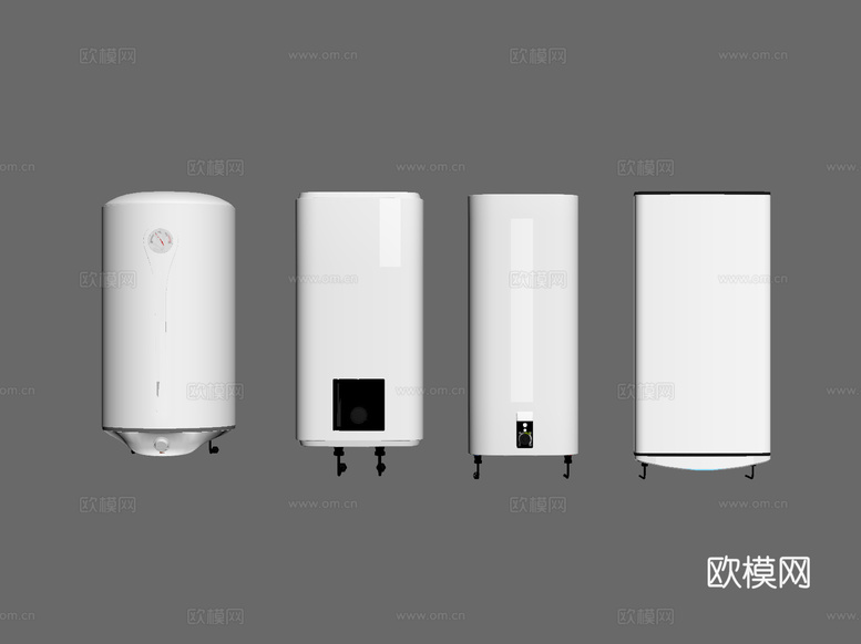 现代热水器 壁挂炉su模型下载(渲染图2)