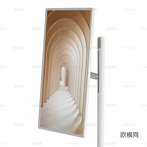 LG StanbyME 27 英寸智能触摸屏显示器3d模型下载(渲染图4)
