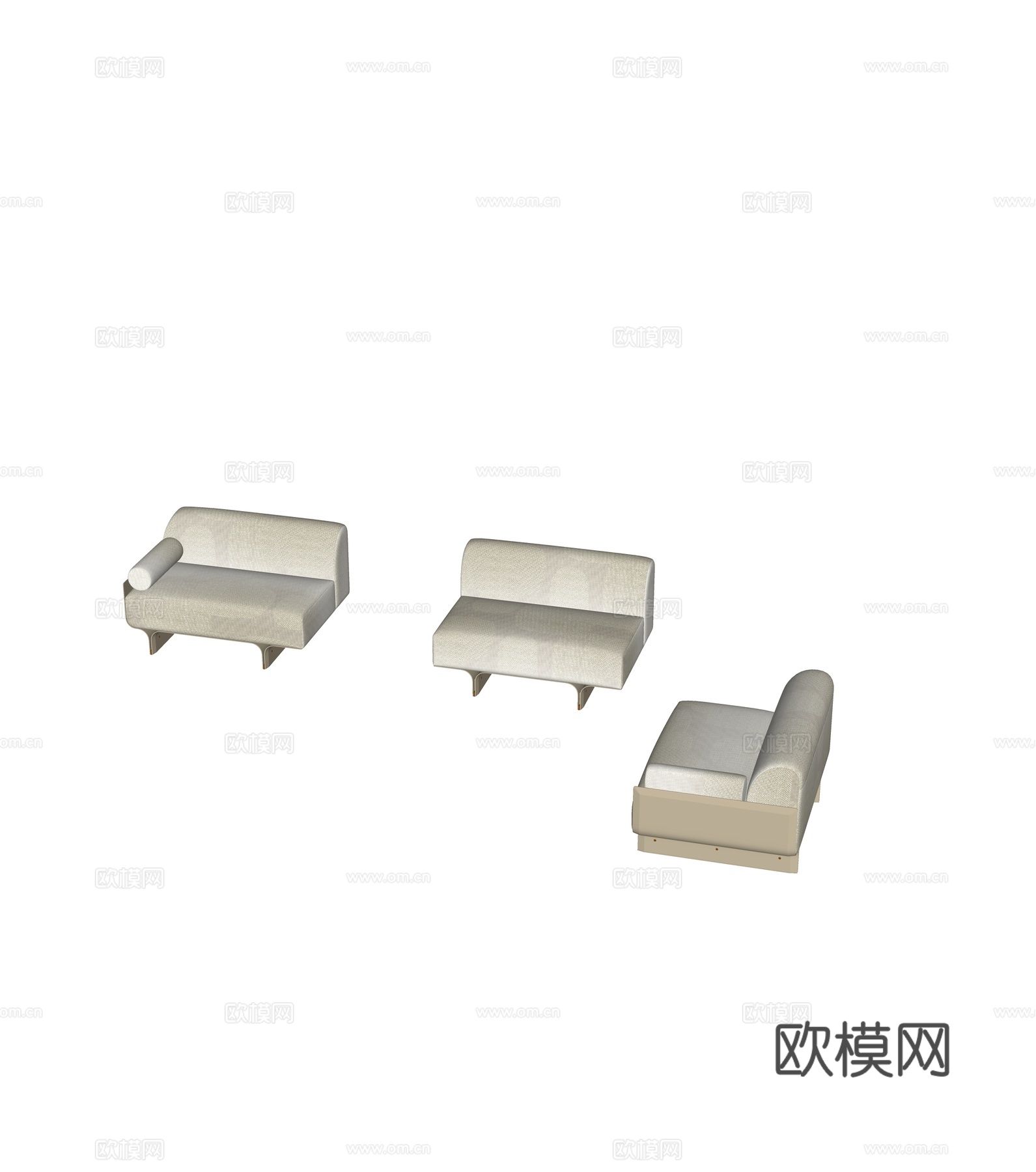 现代单人沙发su模型