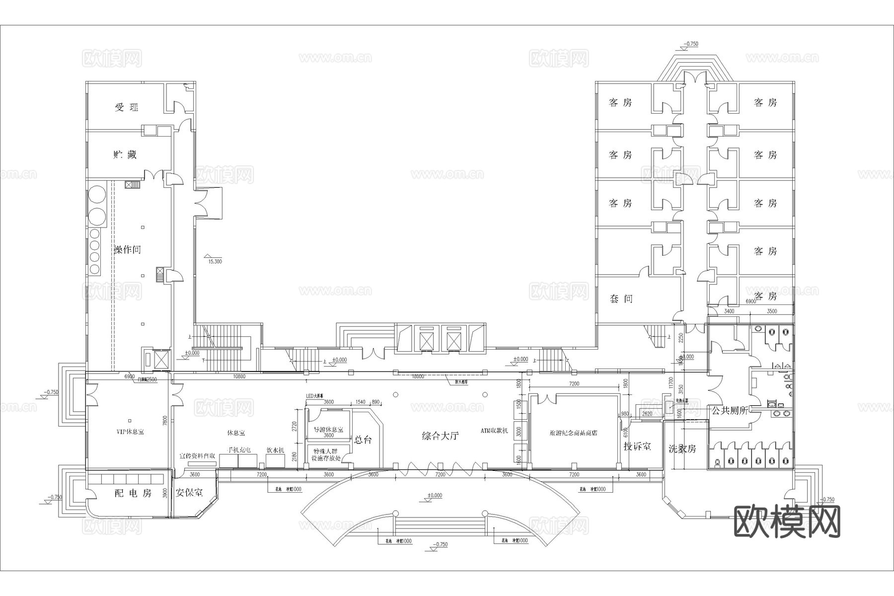 服务中心 游客服务中心 游客中心建筑 驿站 游客中心cad施工图