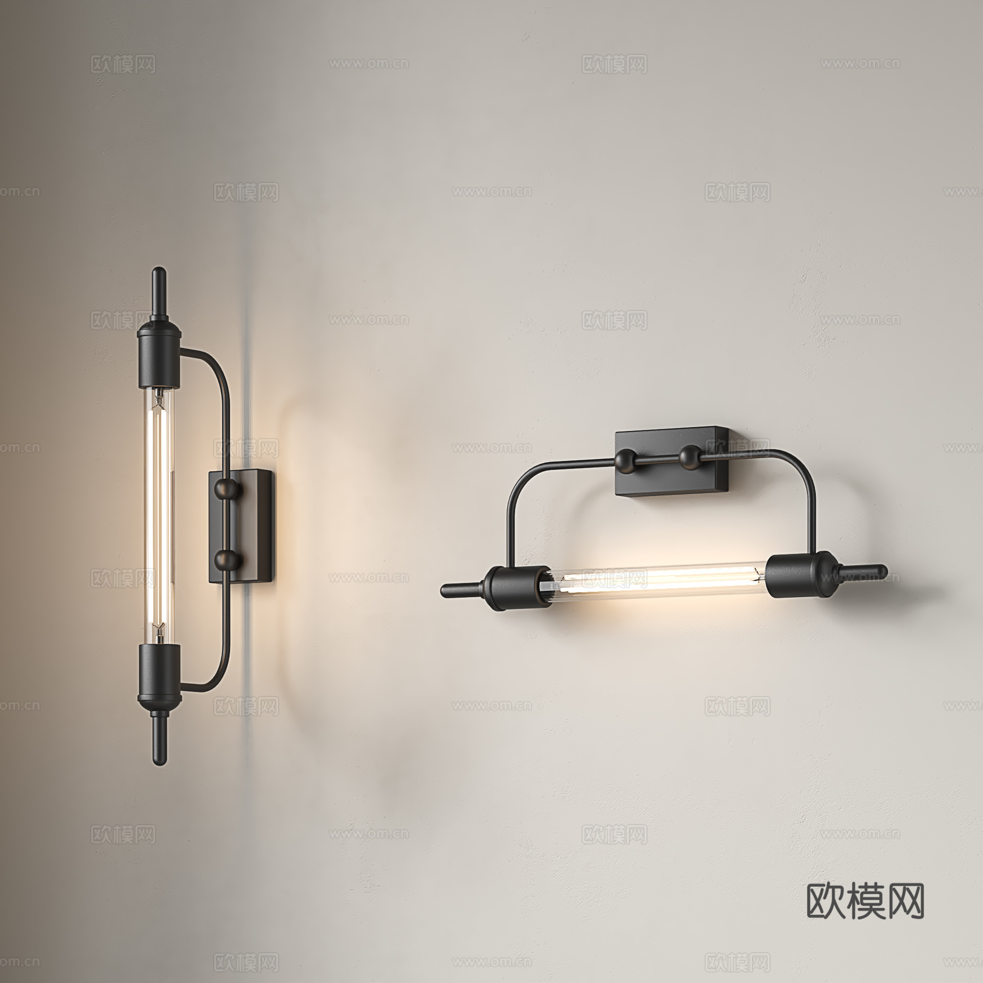 美式壁灯 复古风壁灯 工业风壁灯 床头镜前壁灯 过道楼梯壁灯3d模型