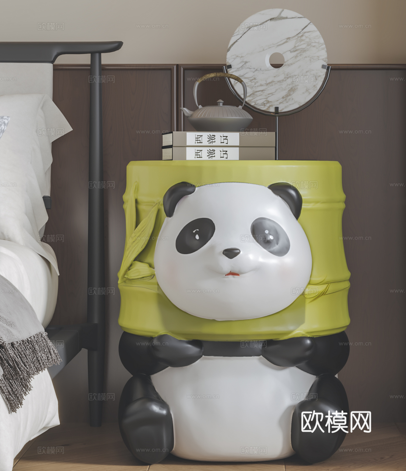 现代卡通边几3d模型