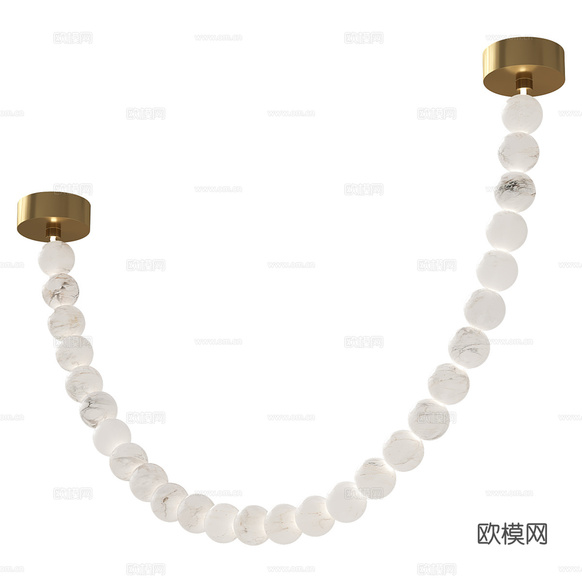 现代简约轻奢吊灯 吊灯 简约吊灯 灯3d模型下载