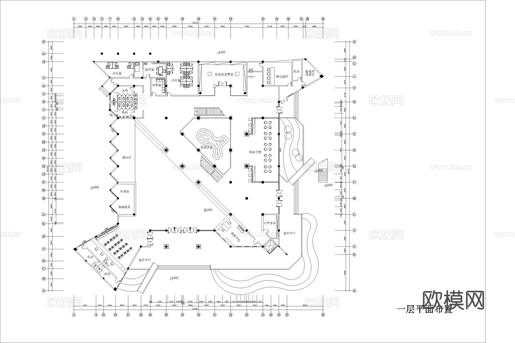 服务中心 游客服务中心 游客中心建筑 驿站 游客中心cad施工图
