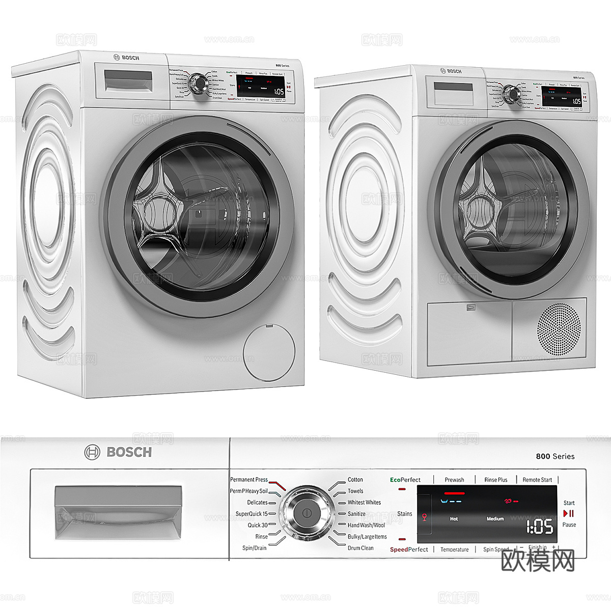 洗衣机 烘干机3d模型