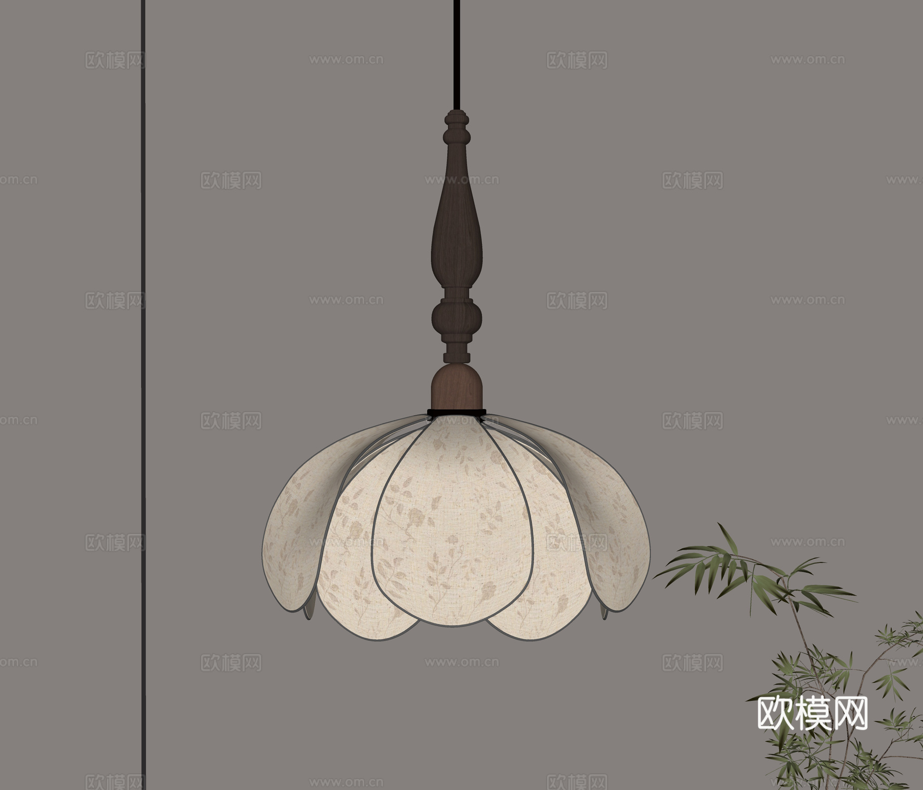 中古风吊灯su模型