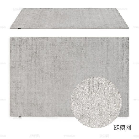 现代简约地毯 地毯 简约地毯 客厅地毯 毛绒地毯 灰色地毯3d模型下载