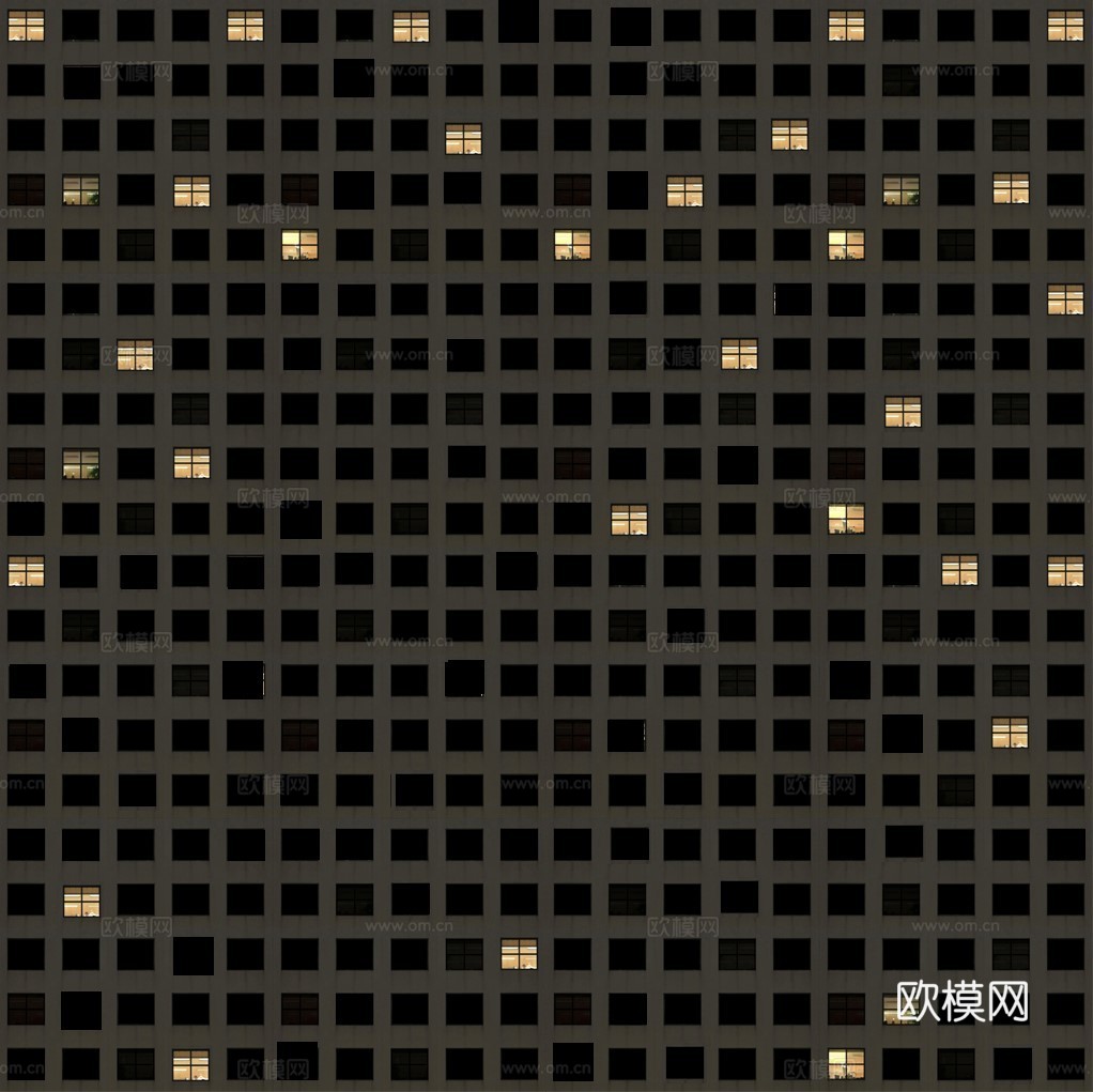 夜晚办公室窗户 外景 夜景