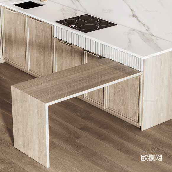 现代极简橱柜3d模型下载(渲染图6)