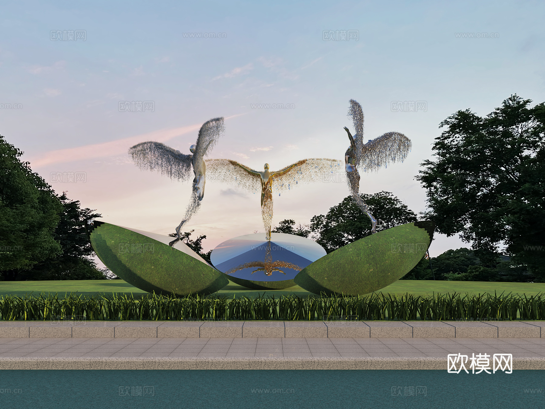 绿地装置 景观 艺术小品 雕塑3d模型
