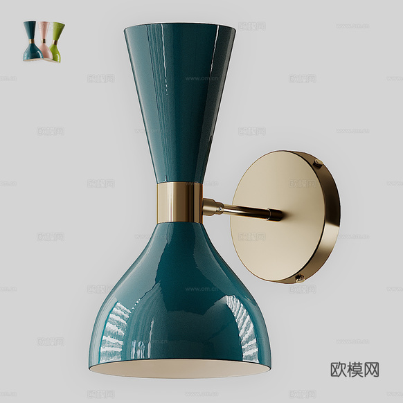 现代轻奢儿童壁灯3d模型下载(渲染图1)